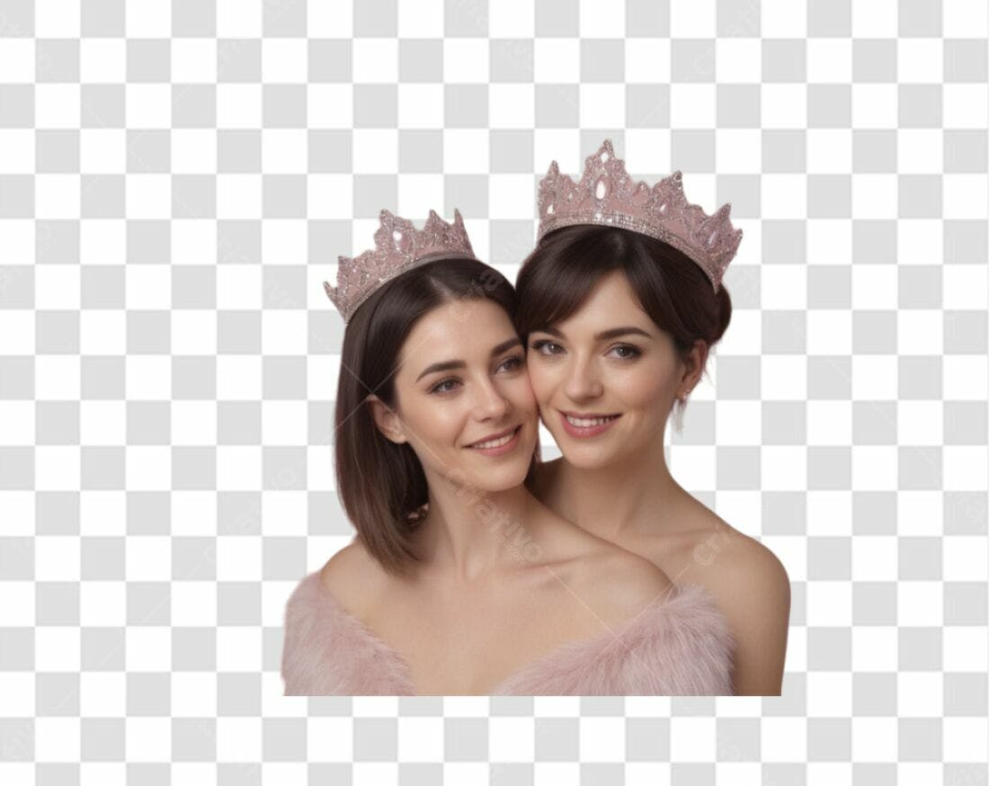 Imagem PNG com fundo transparente Duas Mulheres com Coroas