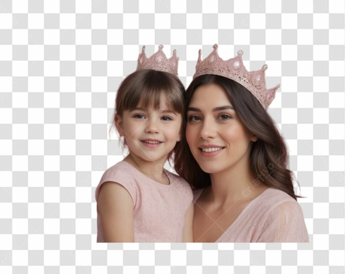 Imagem Mãe e Filha Dia das Mães PNG com fundo transparente