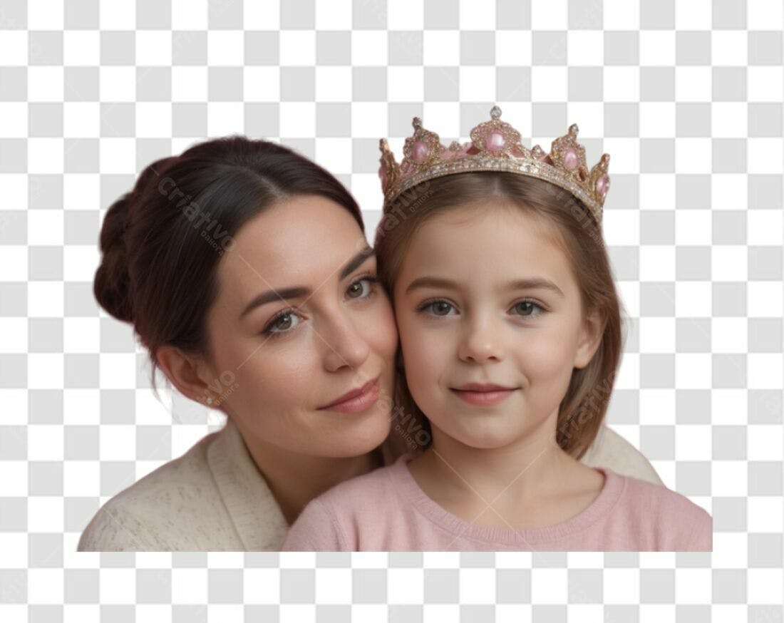Imagem Mãe e Filha Dia das Mães PNG com fundo transparente