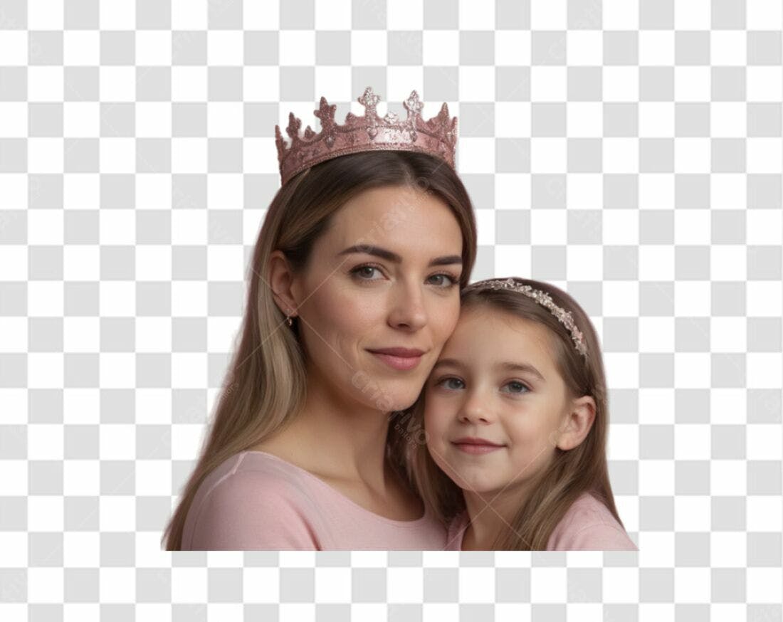 Imagem Mãe e Filha Dia das Mães PNG com fundo transparente