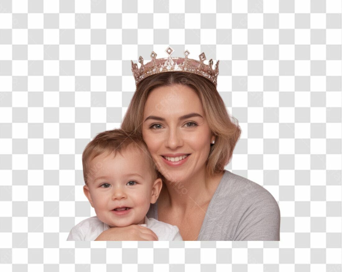 Imagem Mãe e Bebê Dia das Mães PNG com fundo transparente