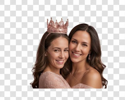 Mãe Com Coroa E Filho Para O Dia Das Mães Png Transparente