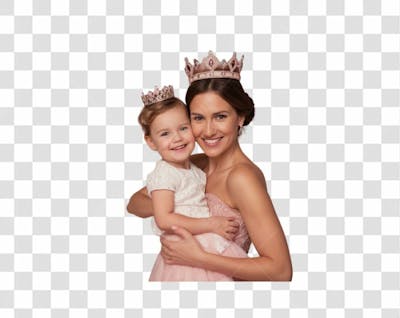 Mãe Com Coroa E Filho Para O Dia Das Mães Png Transparente