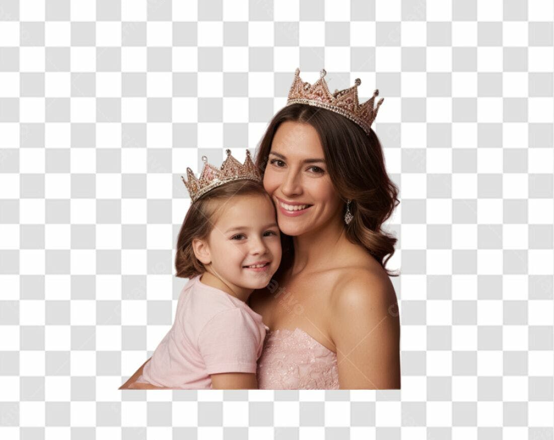 Imagem Mãe e Filha Dia das Mães PNG com fundo transparente