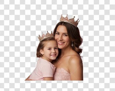Mãe Com Coroa E Filho Para O Dia Das Mães Png Transparente