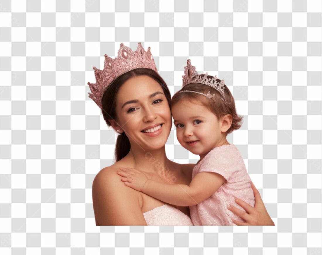 Imagem Mãe e Filha Dia das Mães PNG com fundo transparente
