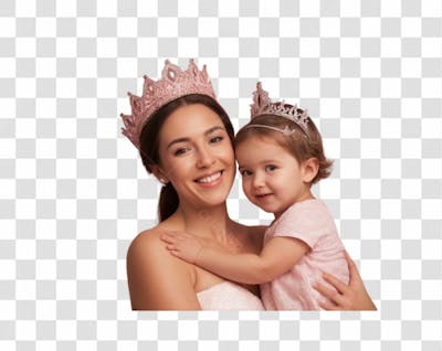 Mãe Com Coroa E Filho Para O Dia Das Mães Png Transparente
