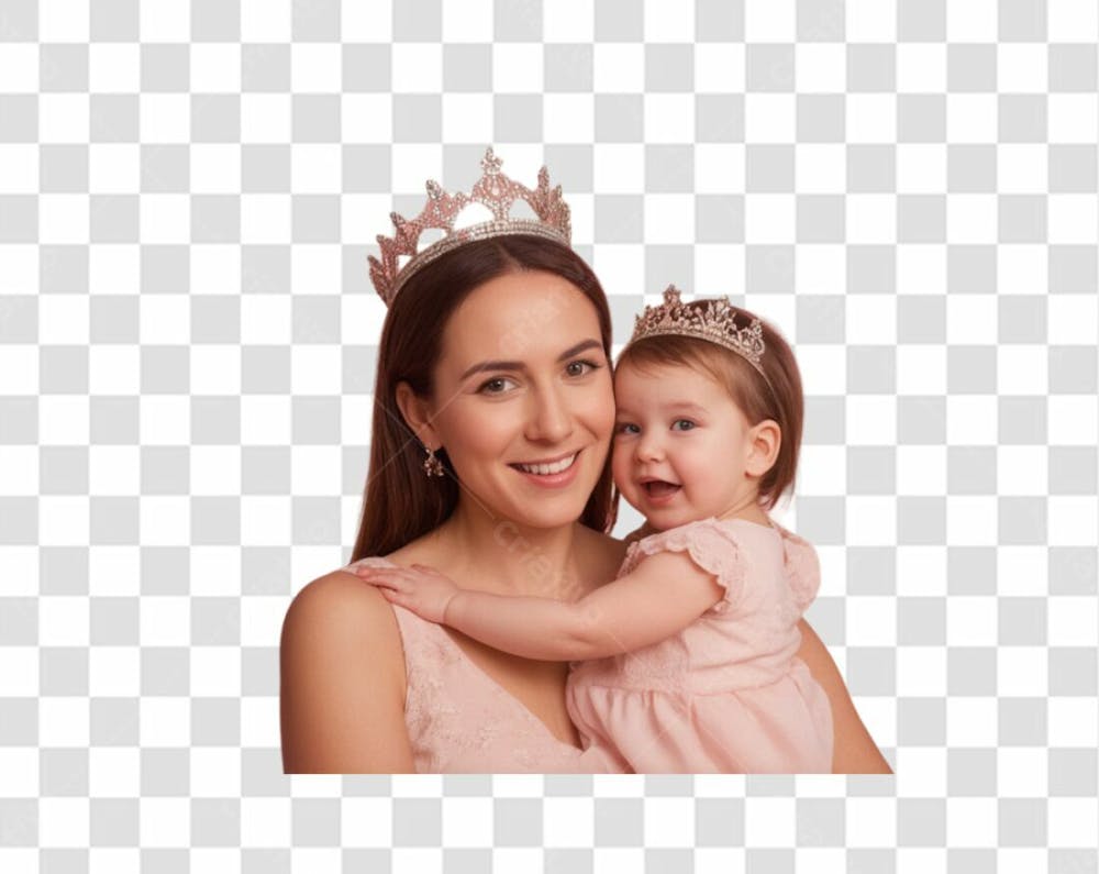 Mãe Com Coroa E Filho Para O Dia Das Mães Png Transparente