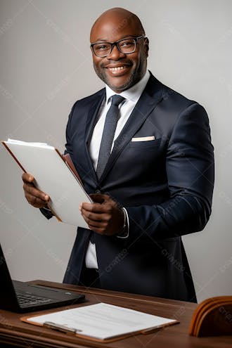 Imagem de um homem negro advogado