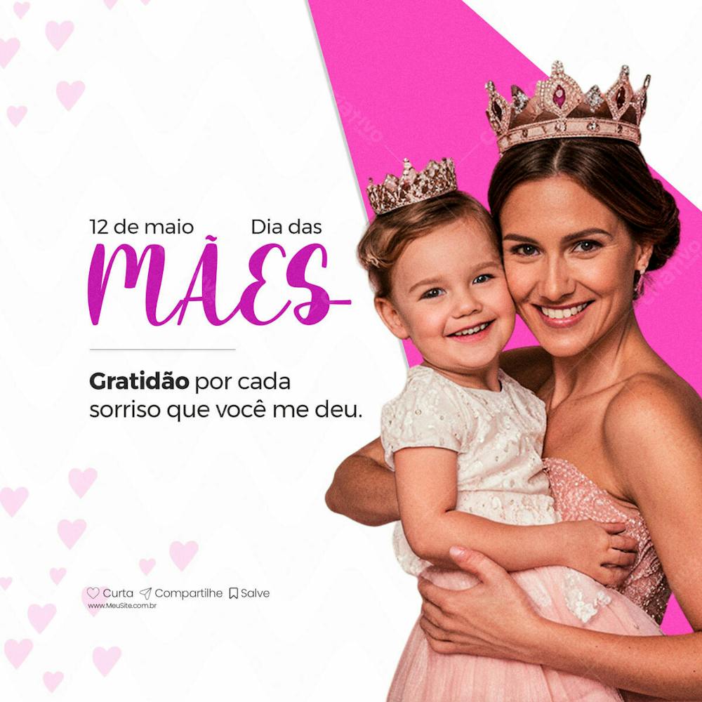 Gratidão Por Cada Sorriso Que Você Me Deu Psd Editável Dia Das Mães