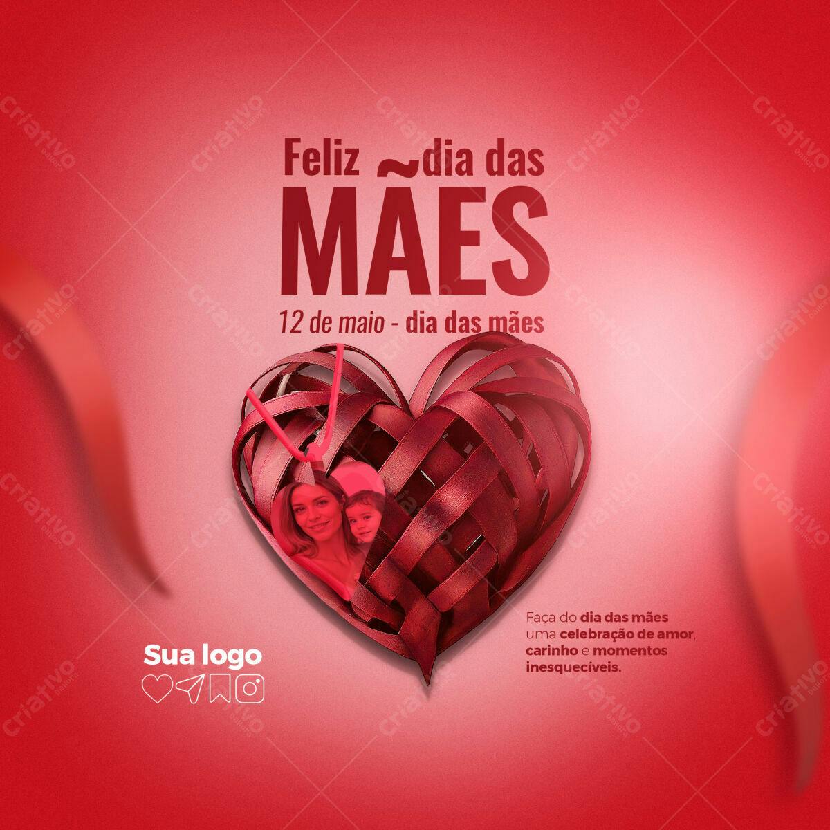 Post para o Dia das Mães PSD Editável