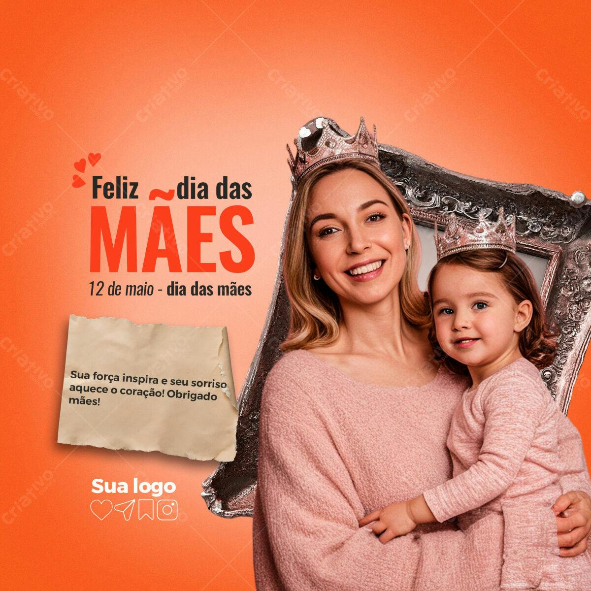 Post para o Dia das Mães PSD Editável