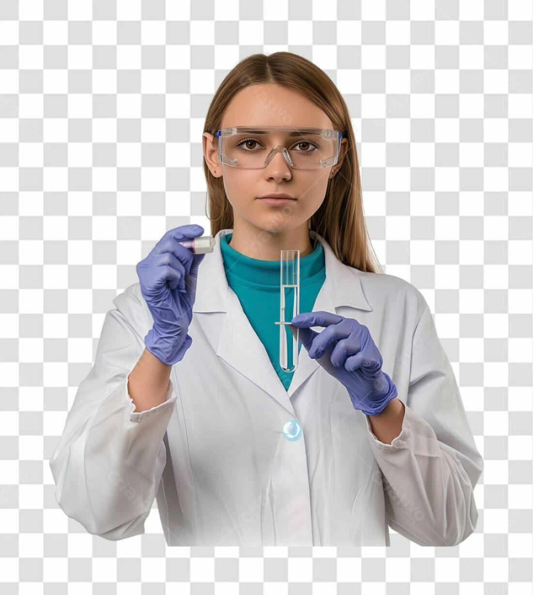 Icone Cientista Mulher PNG com fundo transparente