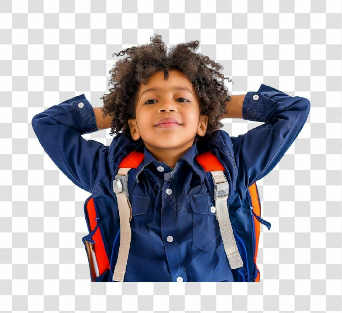 Imagem Criança Mochila PNG com fundo transparente