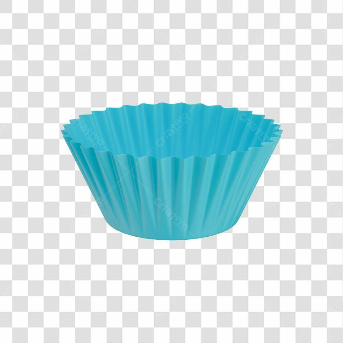 Icone de forminha para cupcake azul PNG com fundo transparente
