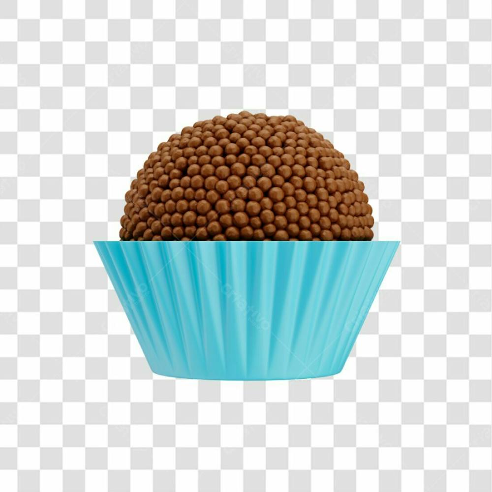 Brigadeiro Para Festa Aniversário Em 3D Com Forminha De Papel Com Fundo Transparente