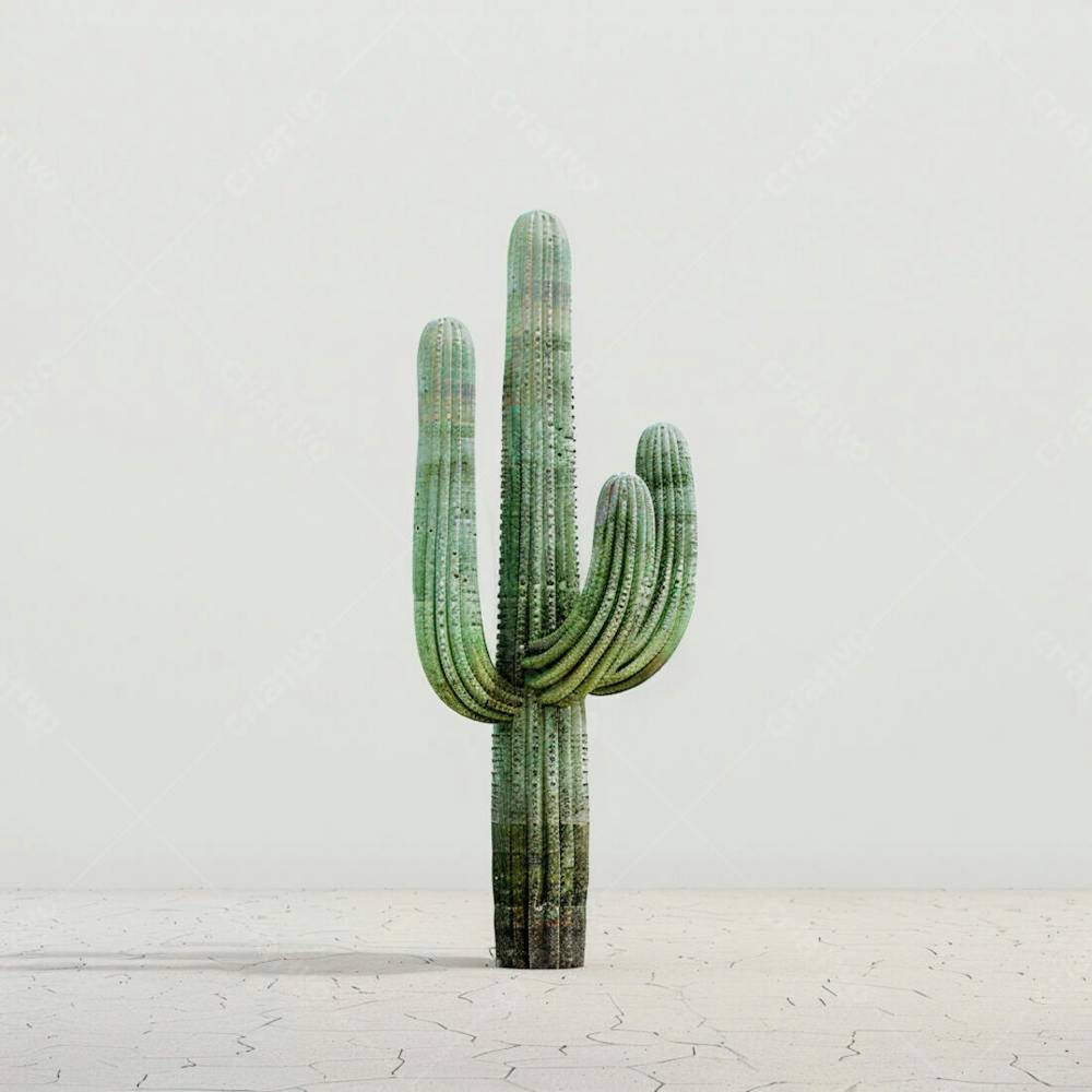 Imagem De Um Cacto Em Um Fundo Branco 2