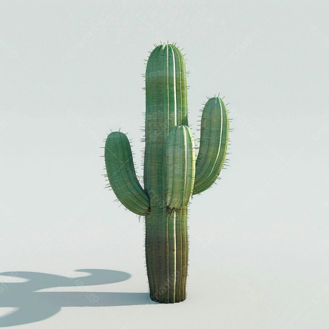 Cacto Saguaro Verde no Deserto