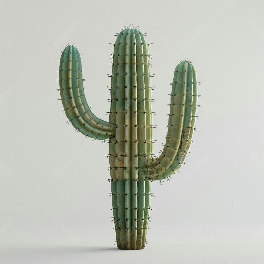 Cacto verde em fundo claro
