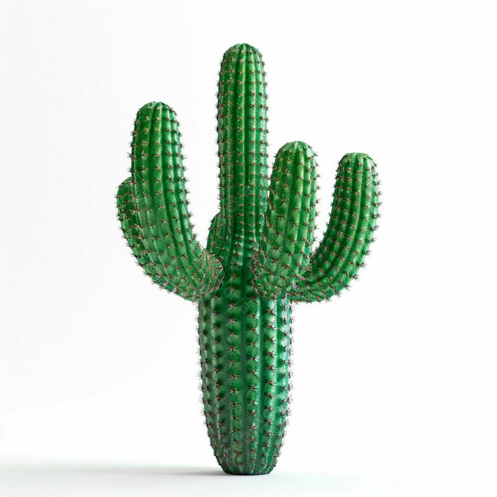 Imagem De Um Cacto Em Um Fundo Branco 15