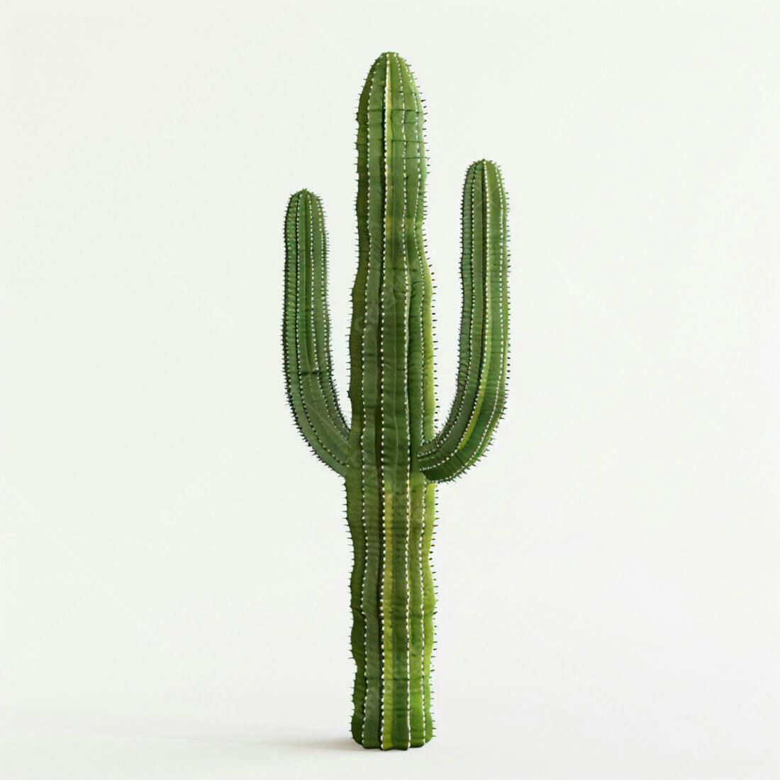 Cacto verde em fundo branco