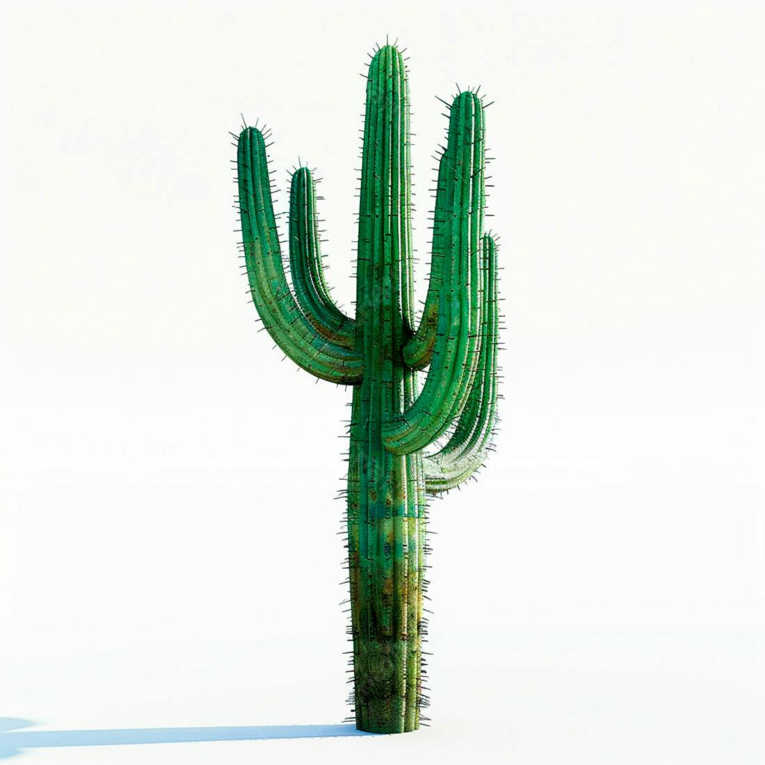 Cacto Saguaro Verde no Deserto