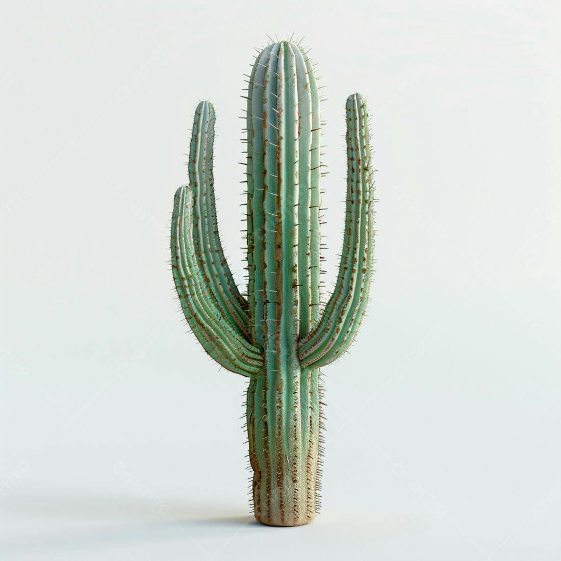 Cacto Verde em Fundo Claro