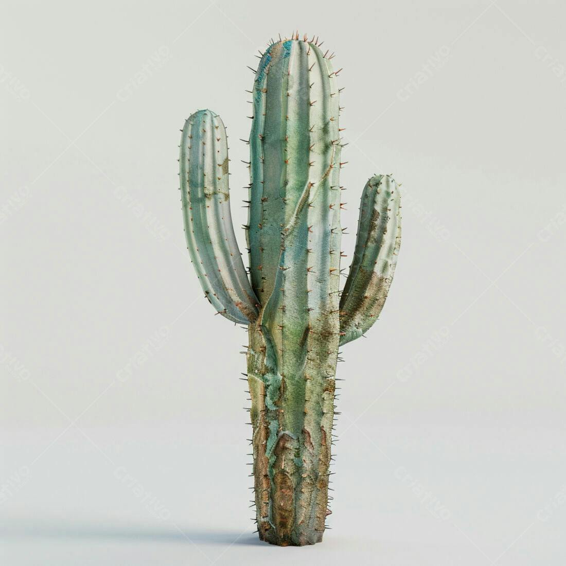 Cacto verde em fundo claro