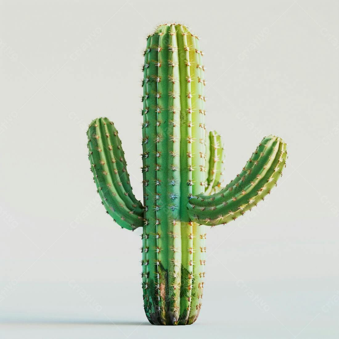 Cacto verde em fundo claro