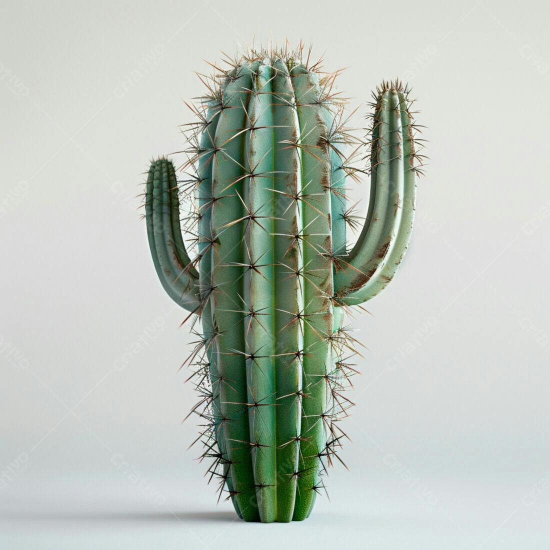 Cacto verde em fundo claro