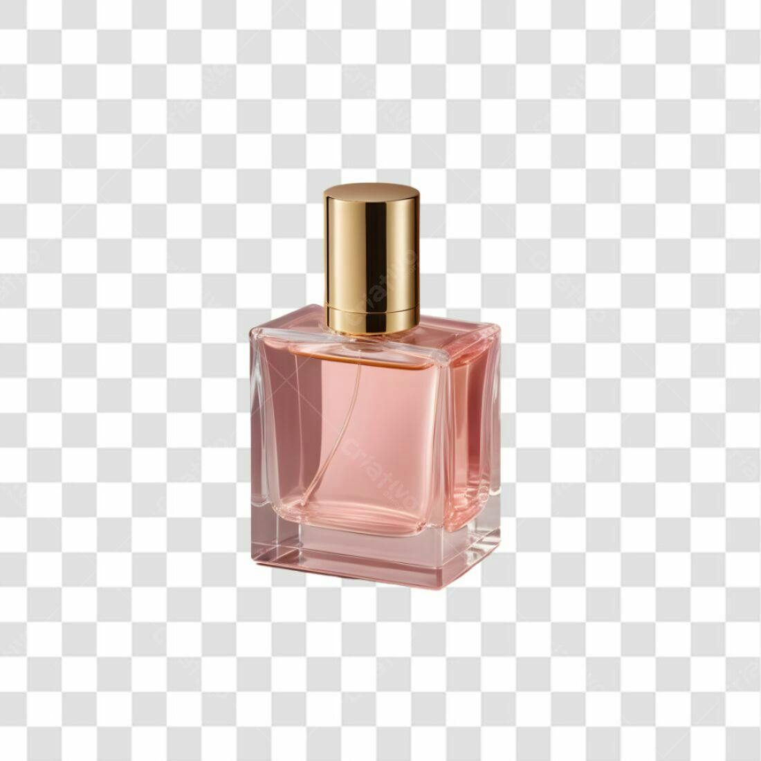 Icone Perfume Rosa e Dourado PNG com fundo transparente