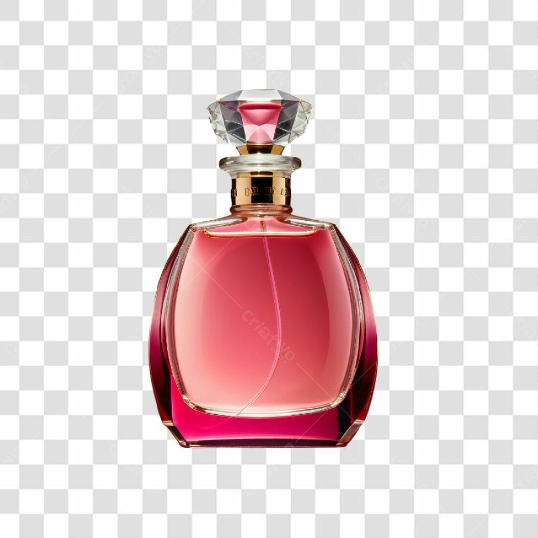 Icone Perfume Rosa Frasco Elegante PNG com fundo transparente
