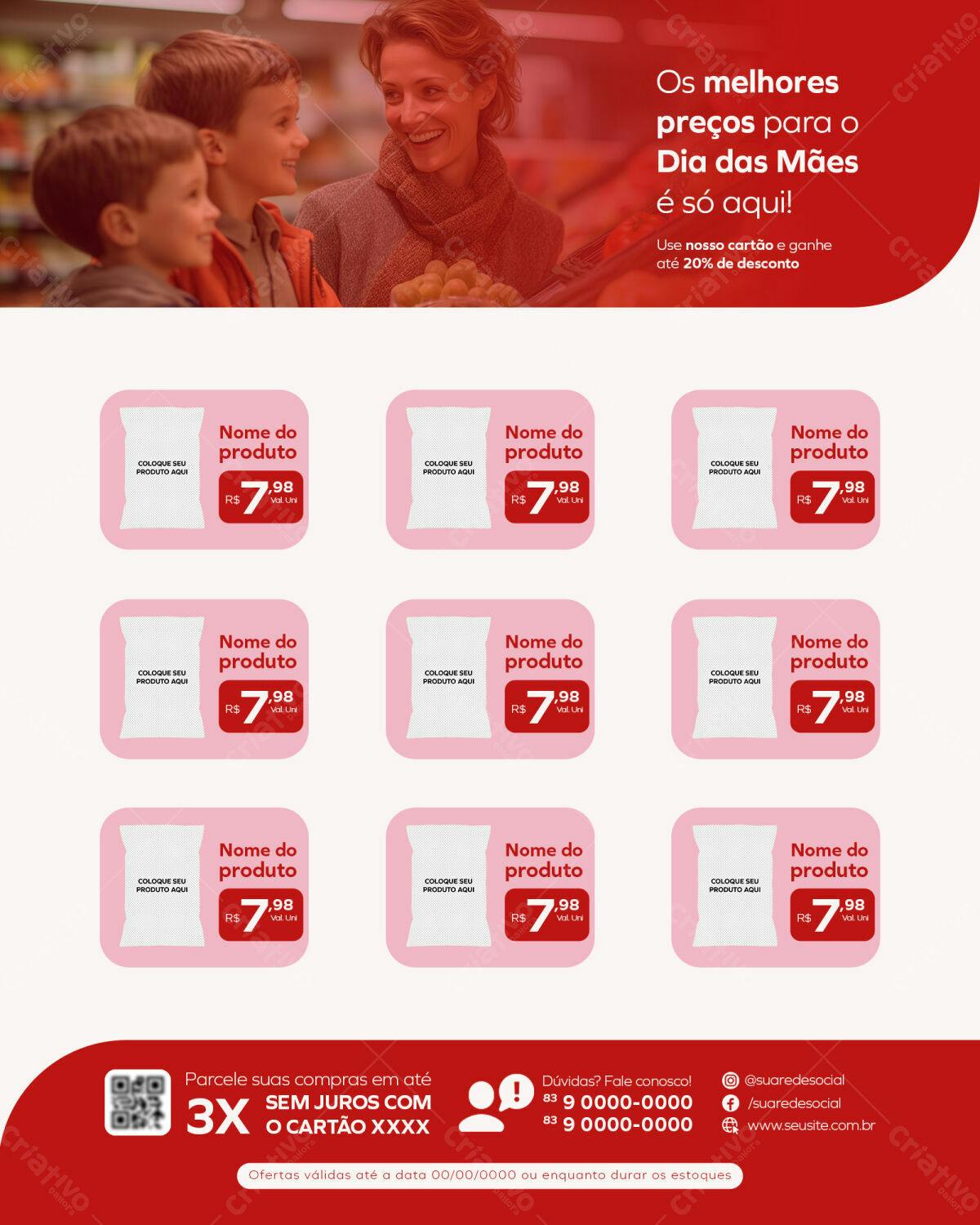 Flyer para o Dia das Mães PSD Editável