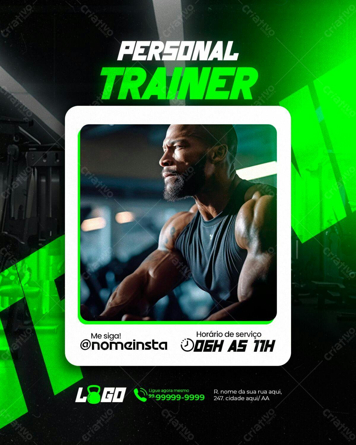 Post Instagram Personal Trainer PSD Editável