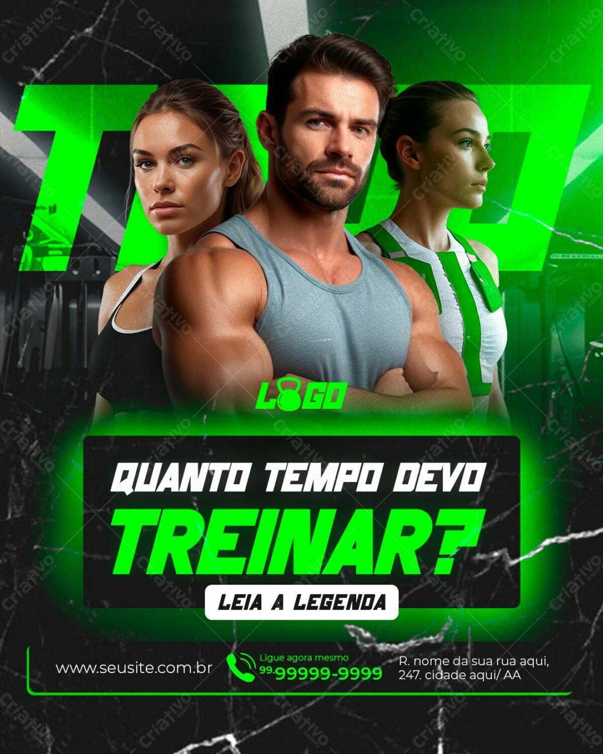 Flyer Academia Treino PSD Editável