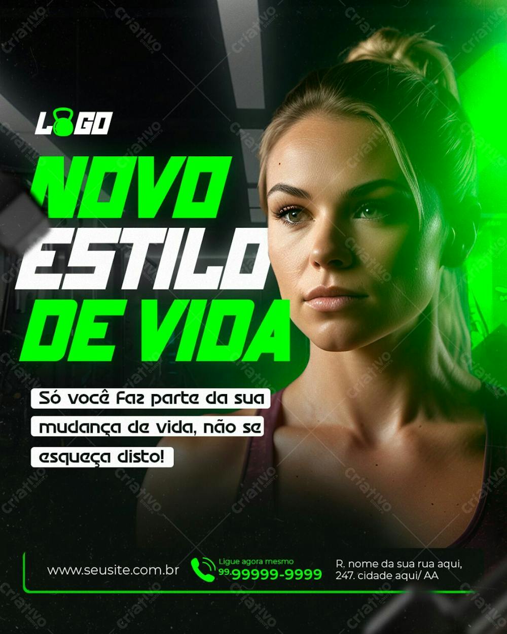 Academia Tenha Um Novo Estilo De Vida Social Media Psd