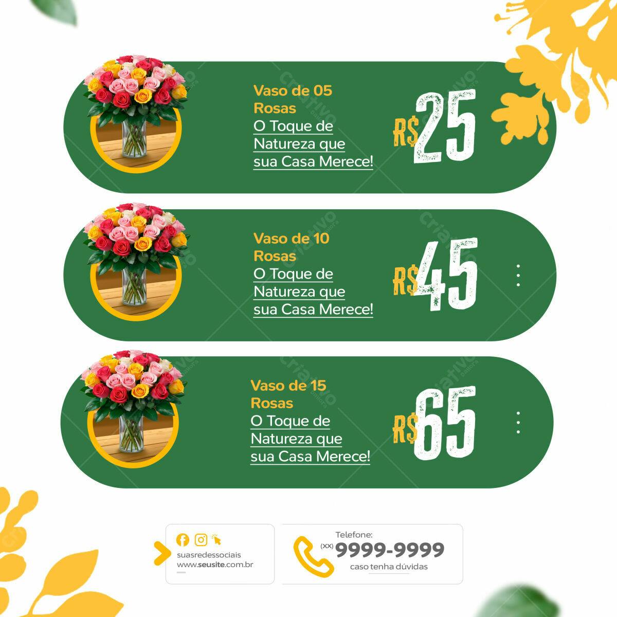 Banner para Floricultura PSD Editável