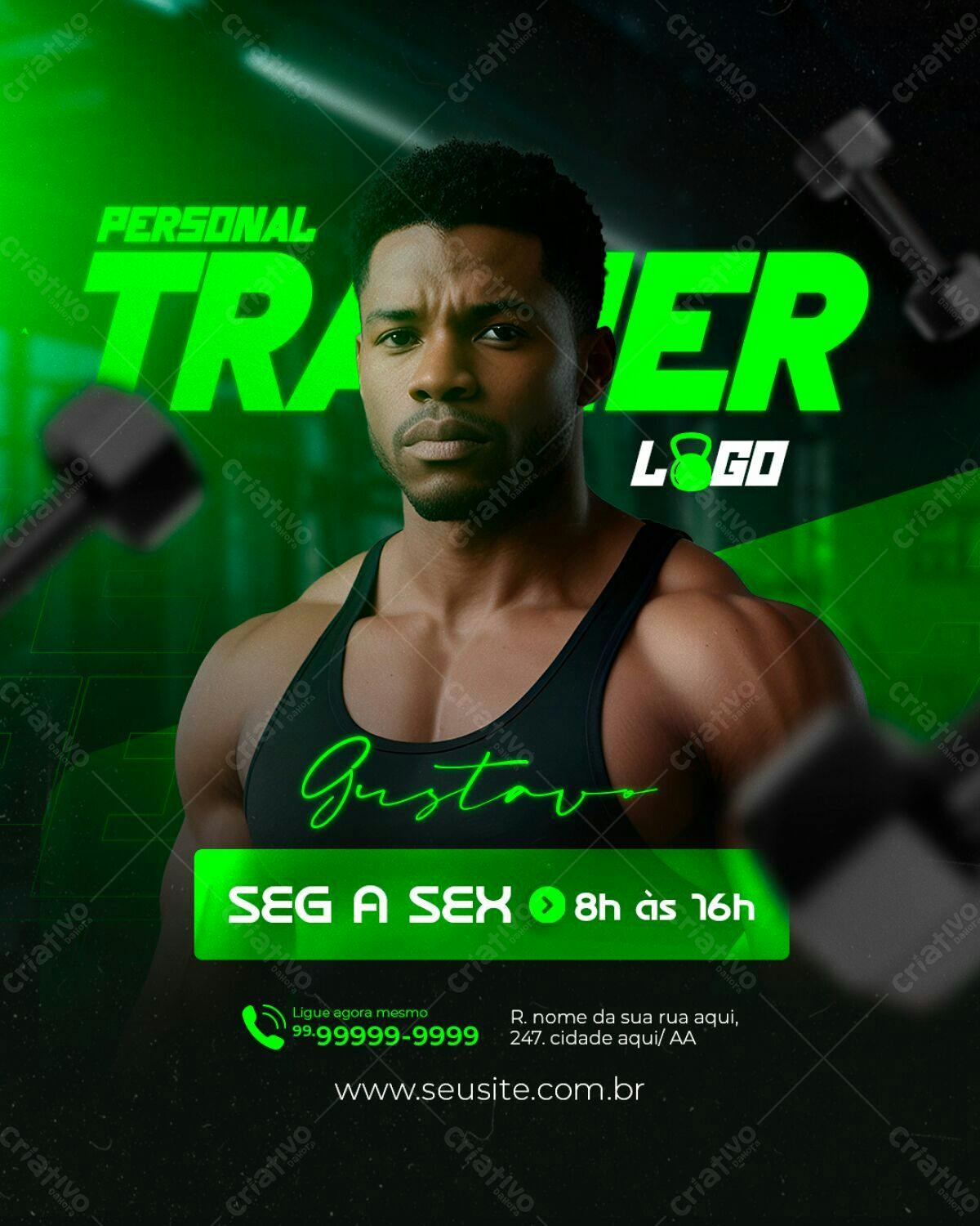 Flyer Personal Trainer PSD Editável