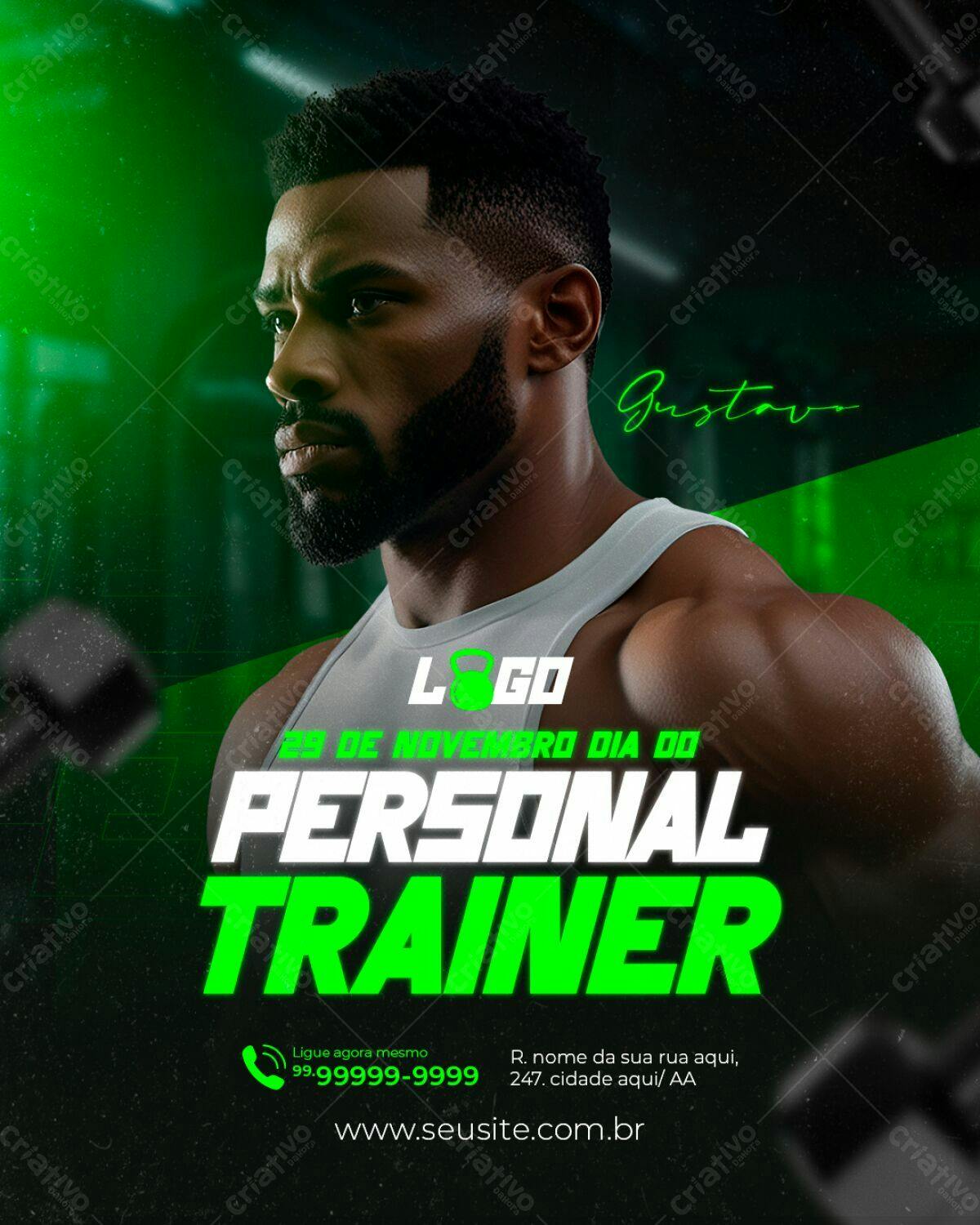 Flyer Dia do Personal Trainer PSD Editável