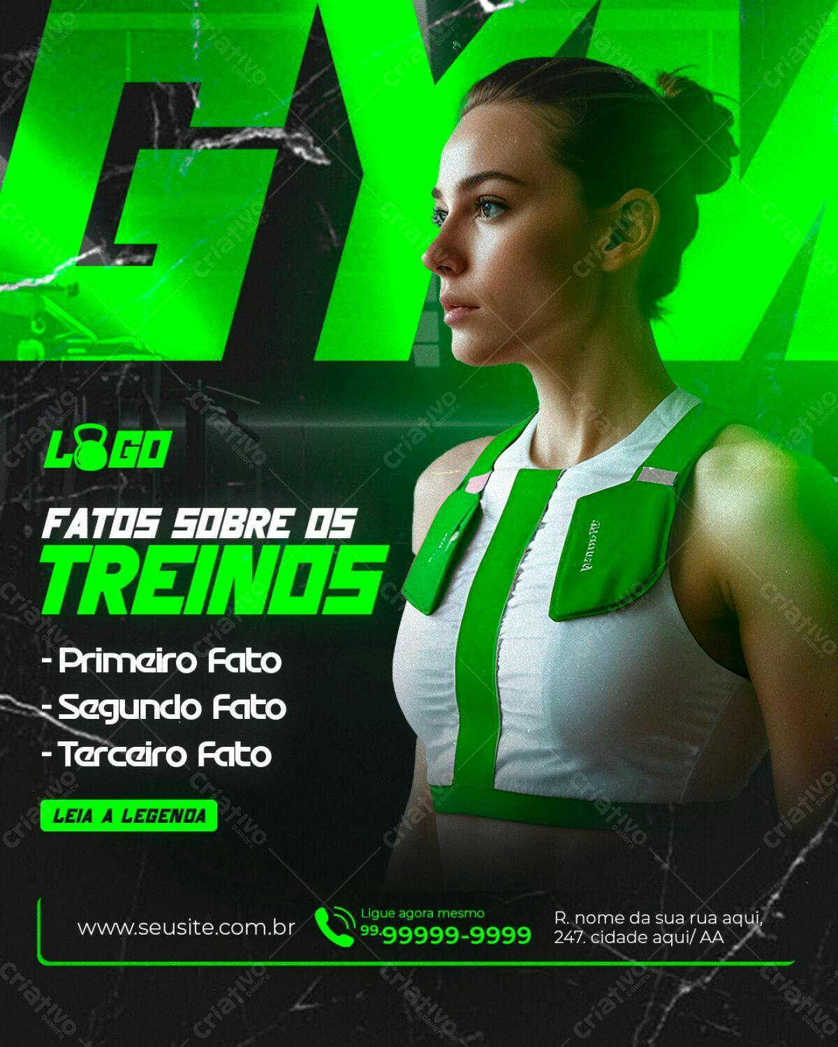 Flyer Academia Treinos PSD Editável