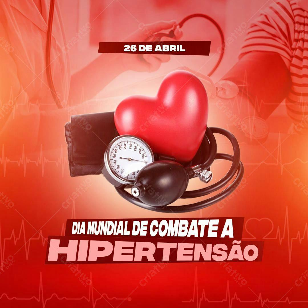 Flyer Dia Mundial de Combate à Hipertensão PSD Editável