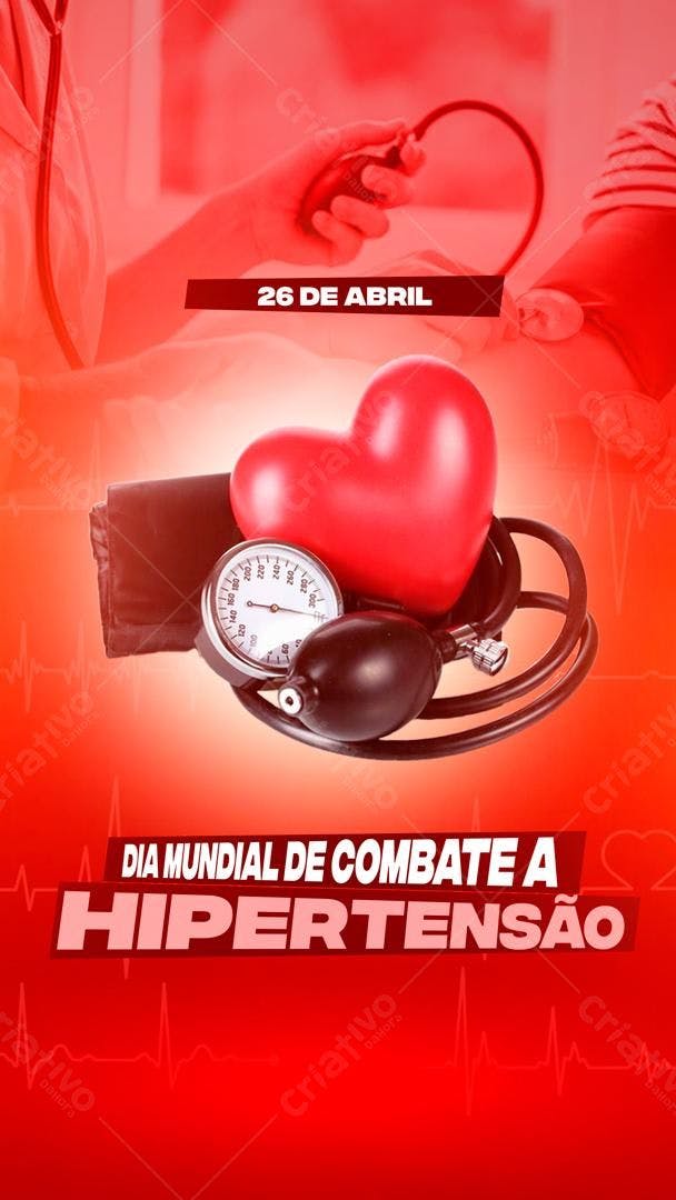Flyer Dia Mundial de Combate à Hipertensão PSD Editável