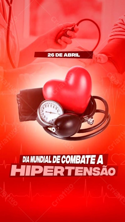 Flyer Dia Mundial de Combate à Hipertensão PSD Editável