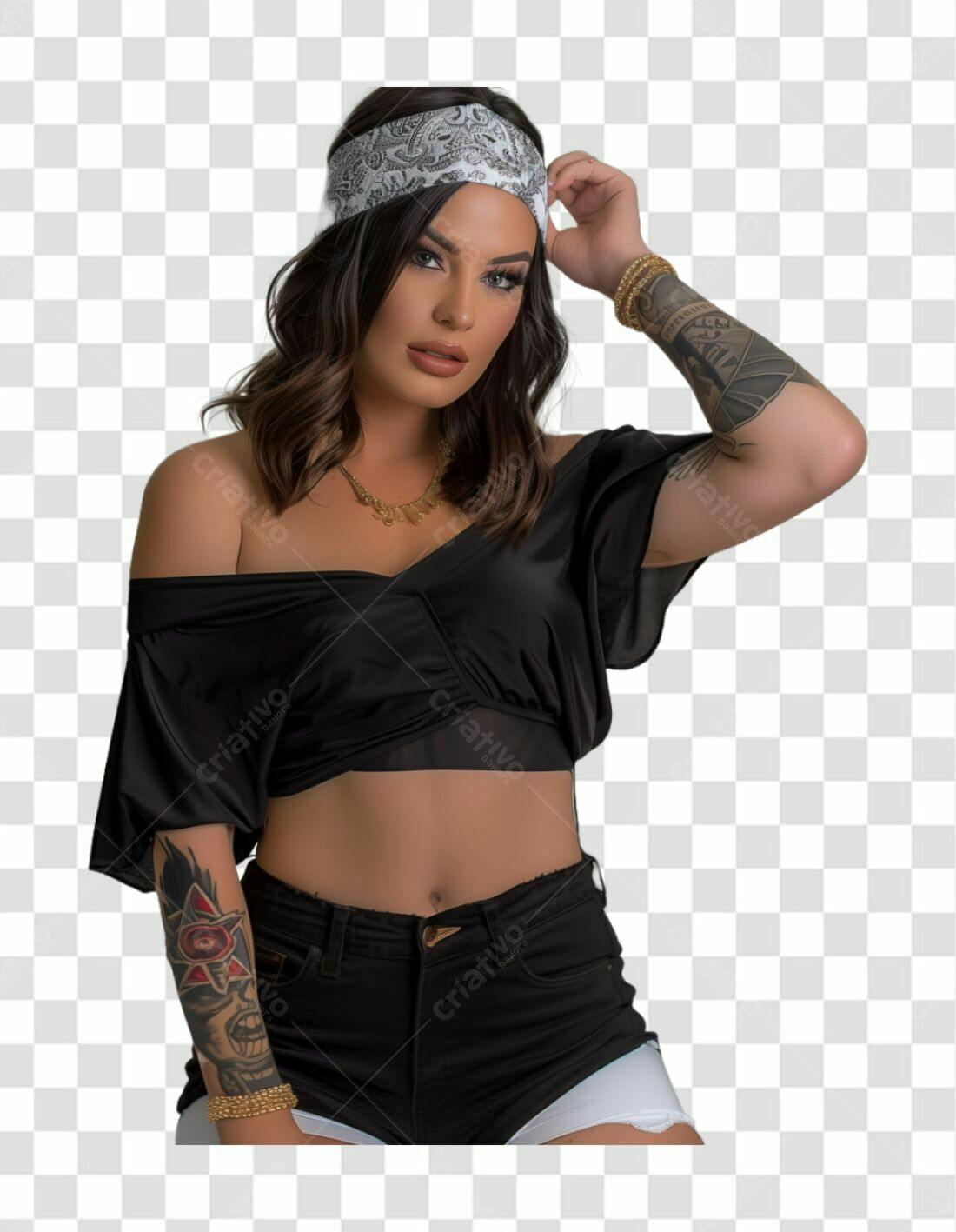 Foto Modelo PNG com fundo transparente