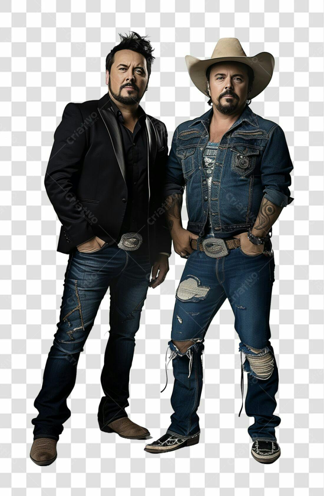 Foto PNG com fundo transparente Dois Cantores Sertanejos
