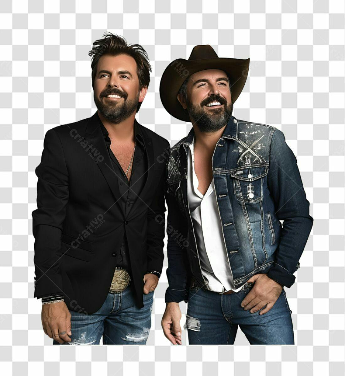 Imagem PNG com fundo transparente de dupla sertaneja