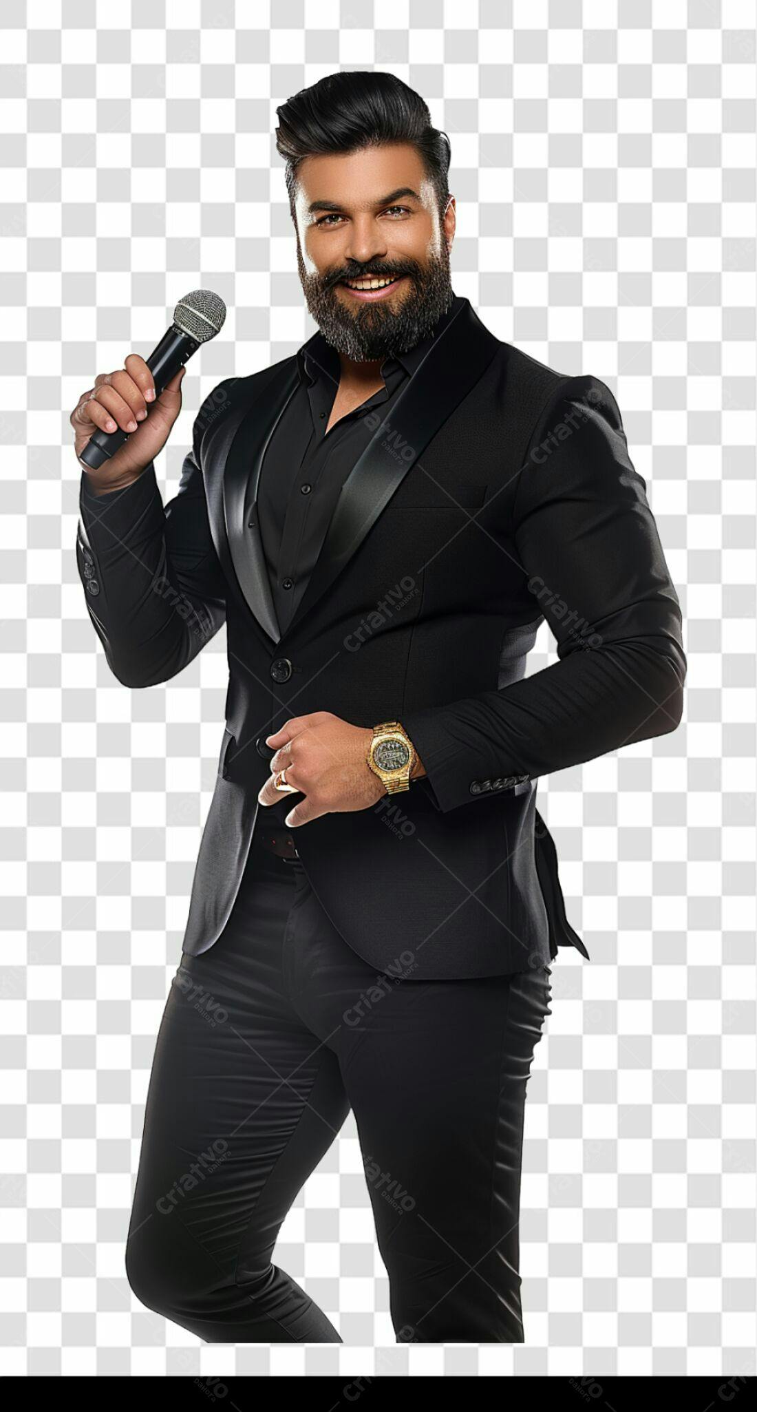 Imagem PNG Cantor com fundo transparente