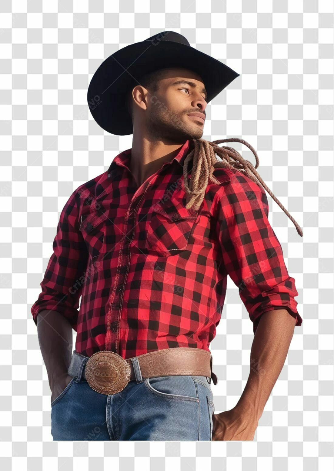 Icone Cowboy Festa Junina PNG com fundo transparente