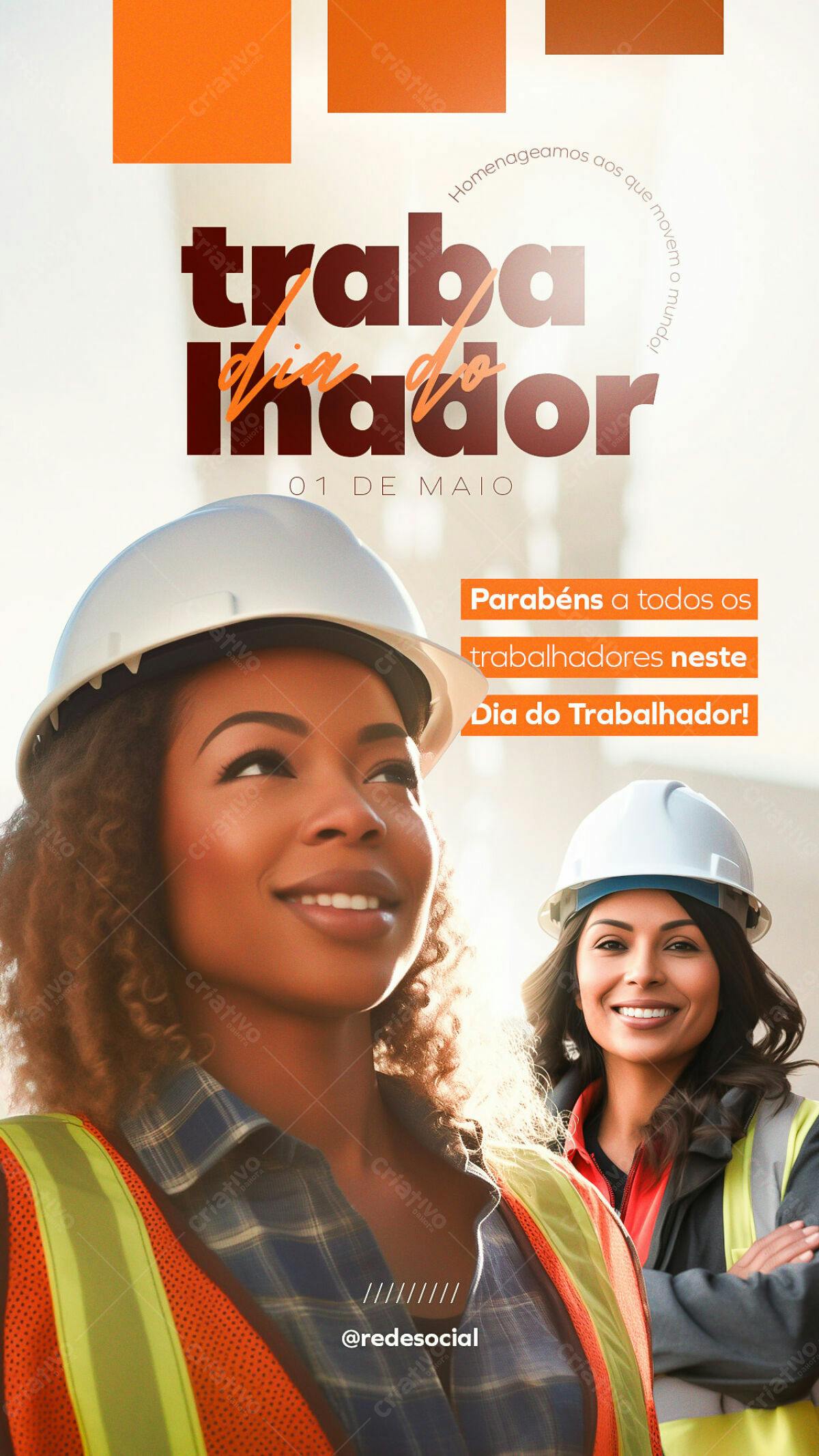 Flyer Dia do Trabalhador PSD Editável