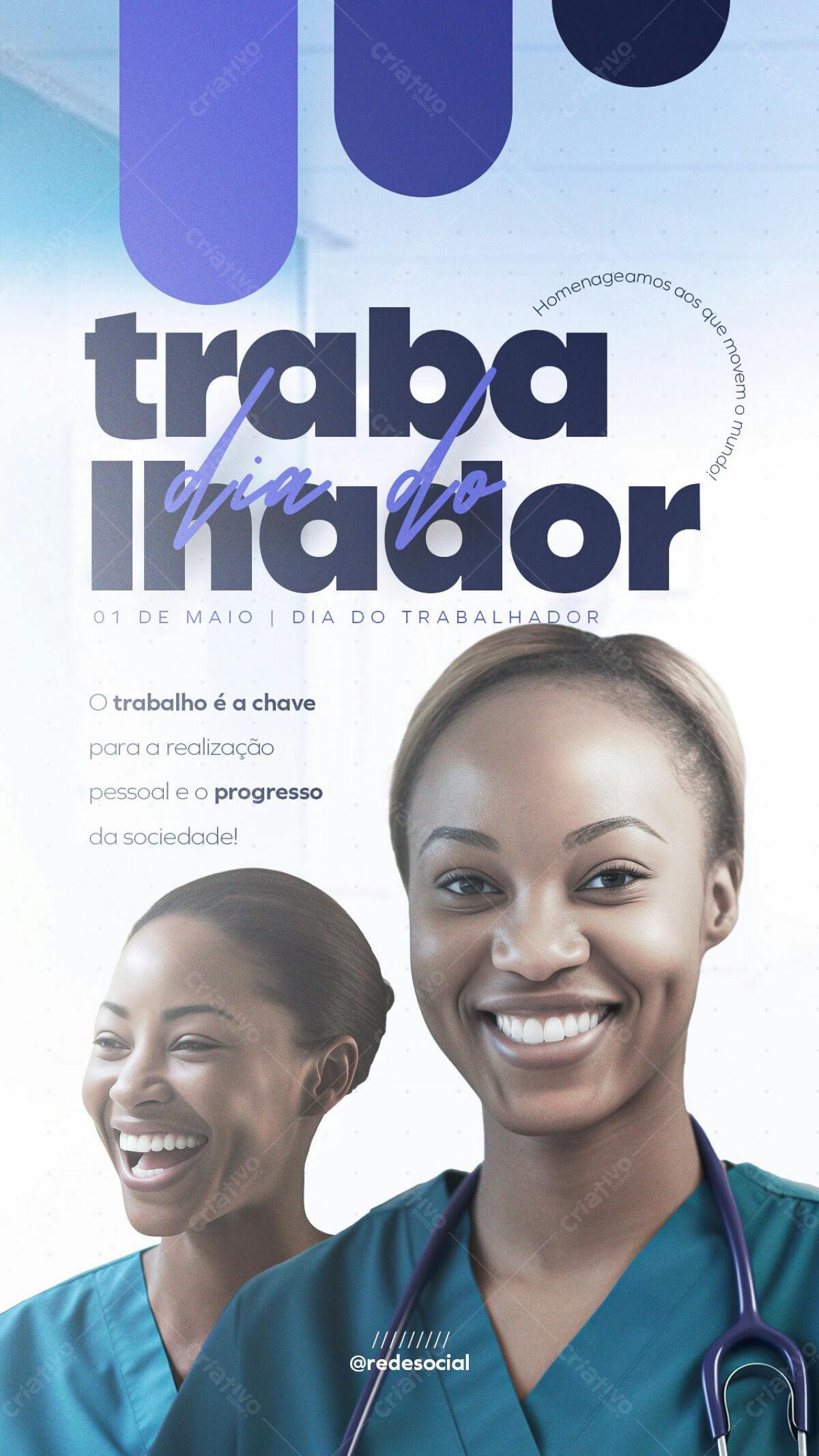 Flyer Dia do Trabalhador PSD Editável
